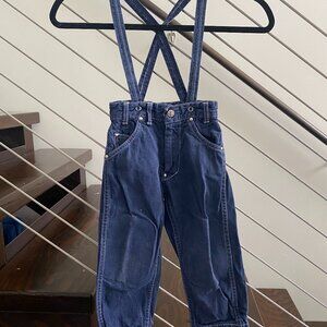 Vintage 1950s Toddler Jeans‎ Billy the Kid Texan Rare Childrens Denim Suspenders